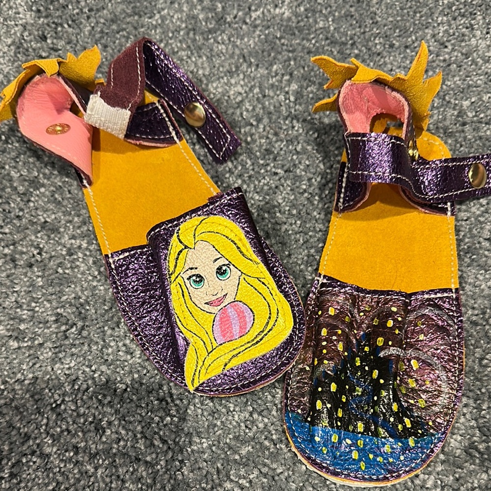 Butterfly Your World Rapunzel Leather Sandals